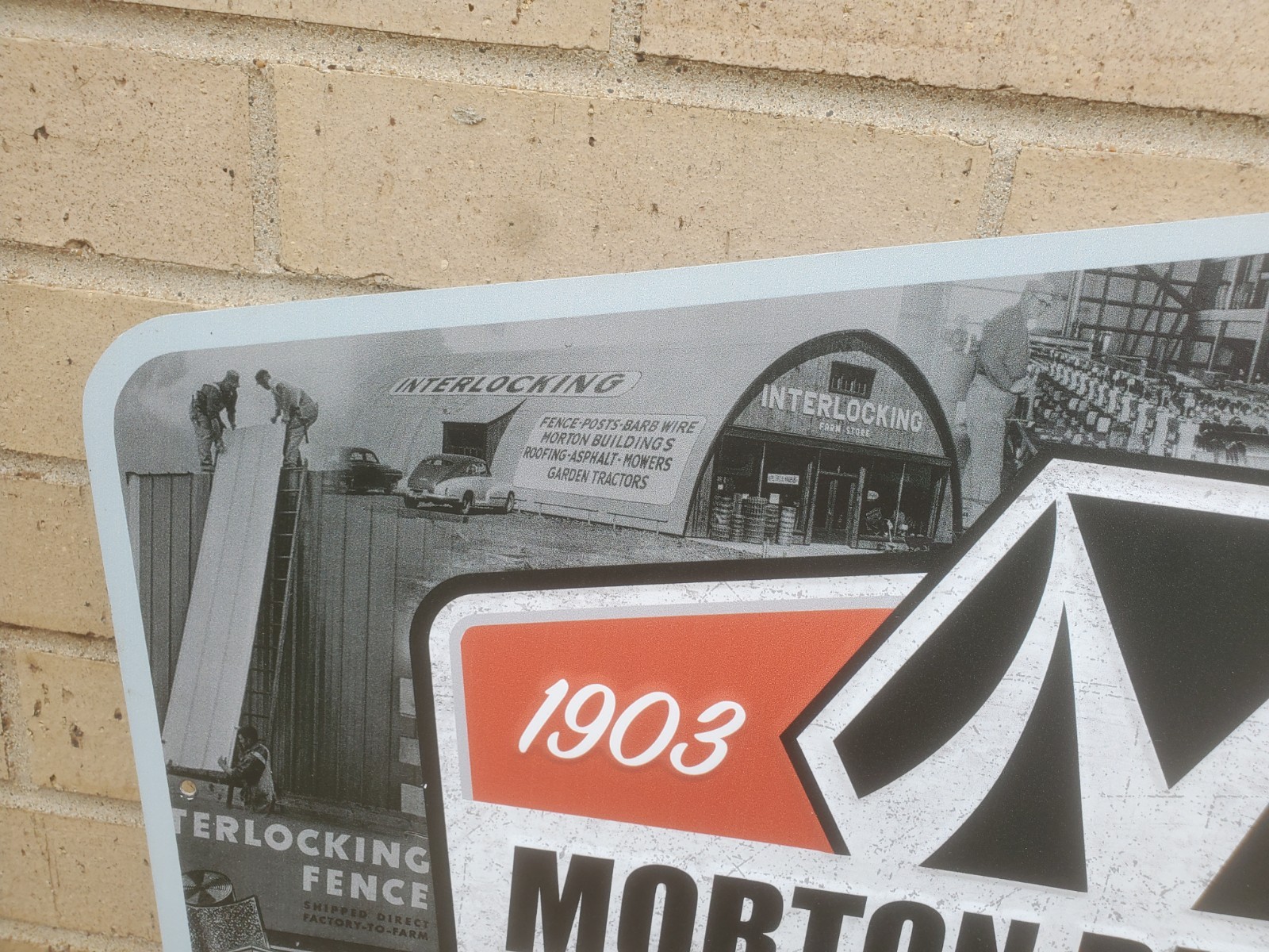 25-1/2&Prime; X 19&Prime; Metal Sign Morton Buildings 120th Anniversary 1903-2023 Farm Decor