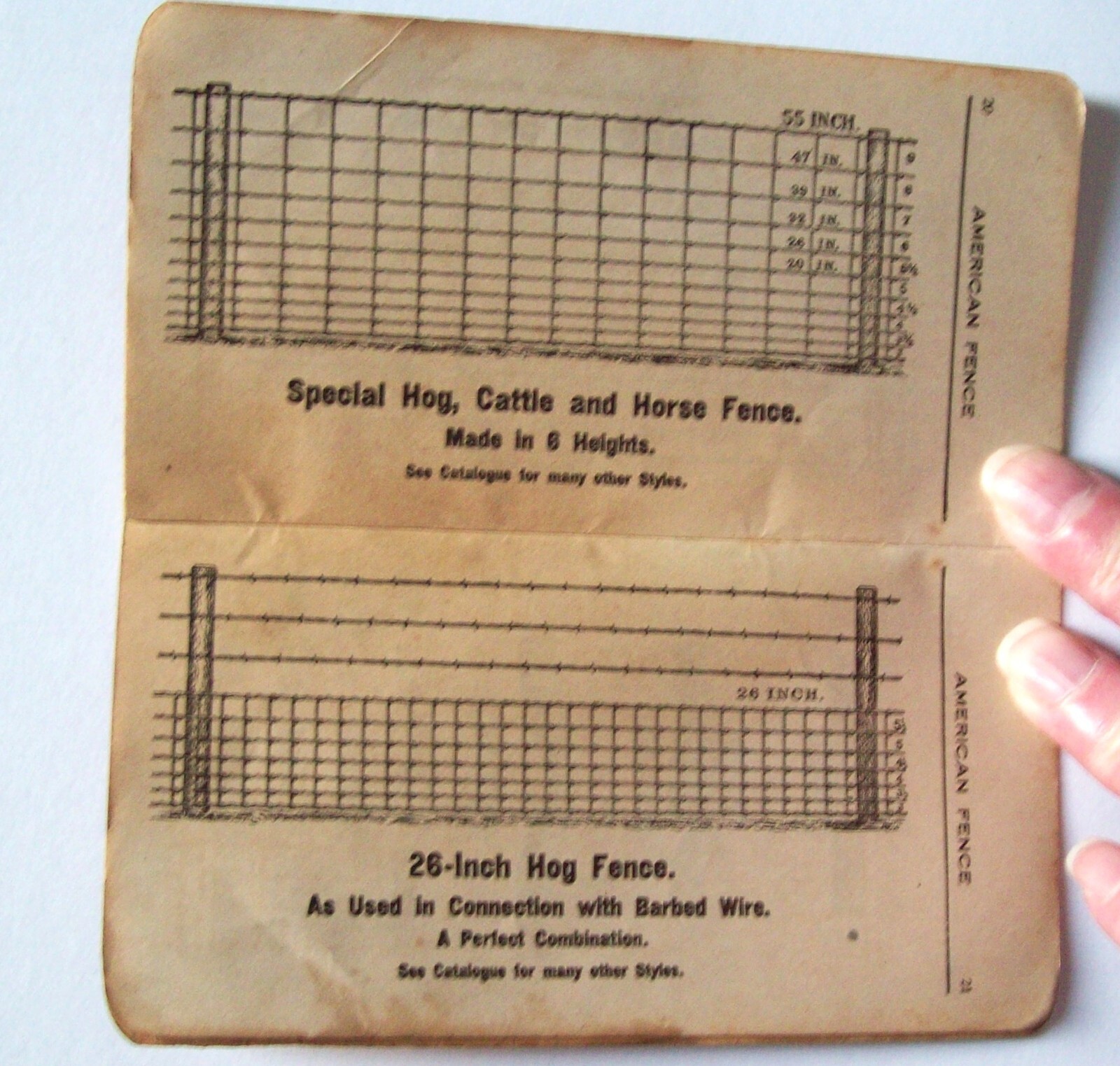 Vintage American Fence &Fertilizer Advertising old Memo Books 1900s Antique Farm