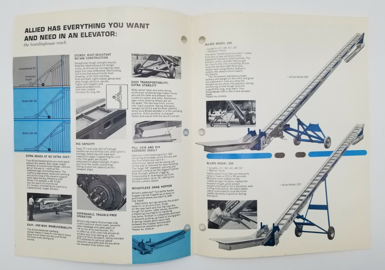 Vintage Allied Extra Reach Elevators Chicago Sales & Dealer Advertising Brochure