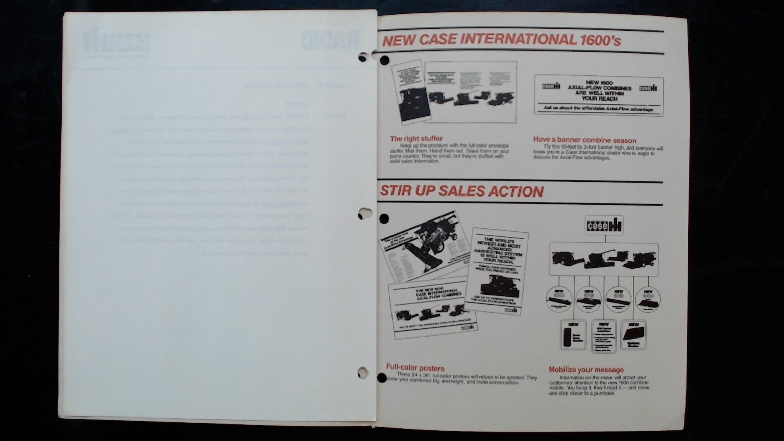 Case IH Axial-Flow Brochure Vintage Agricultural Harvesting System