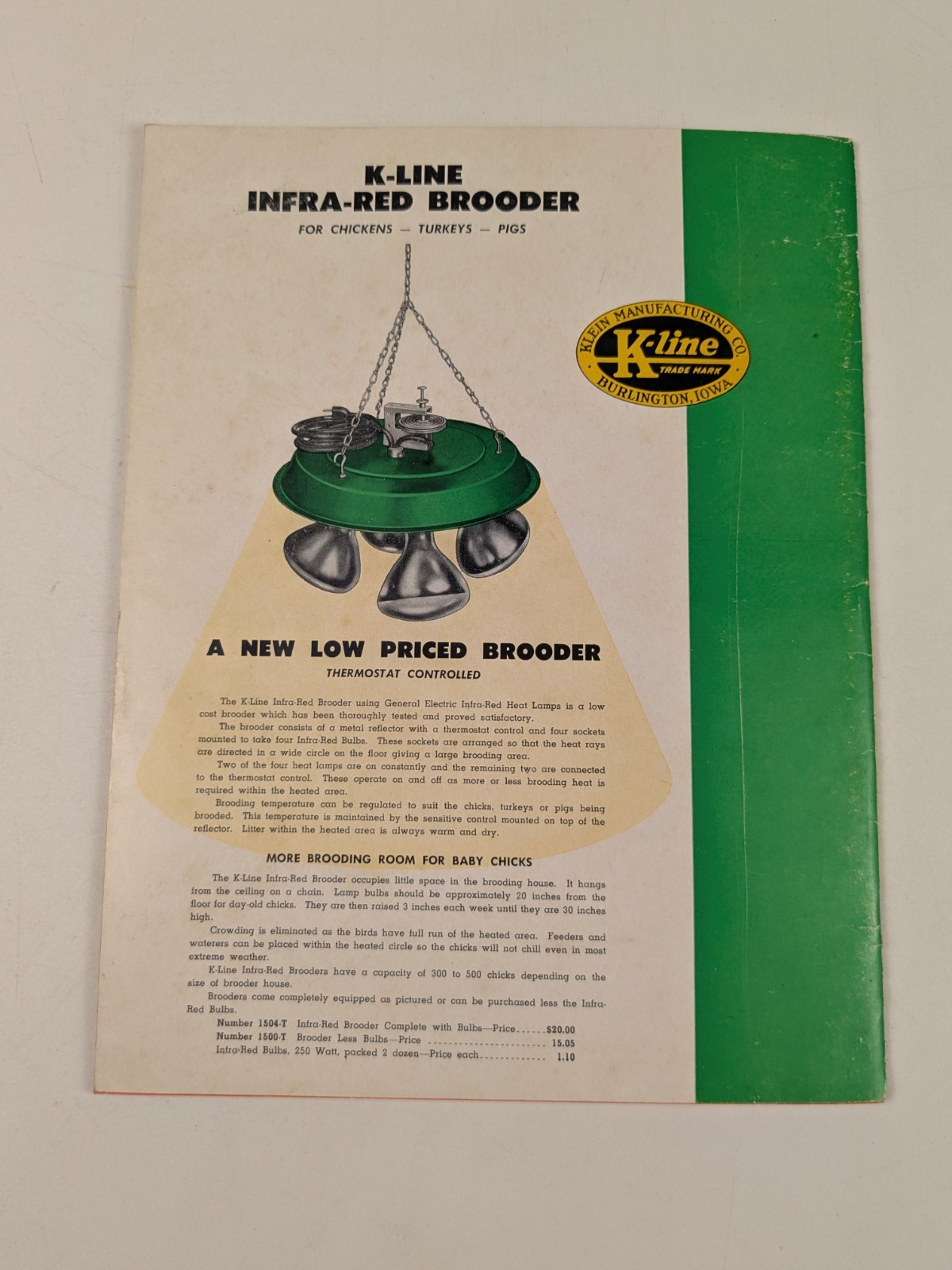 C1940-50s – American Excelsior Corp St Louis Mo Poultry Catalogue – B15