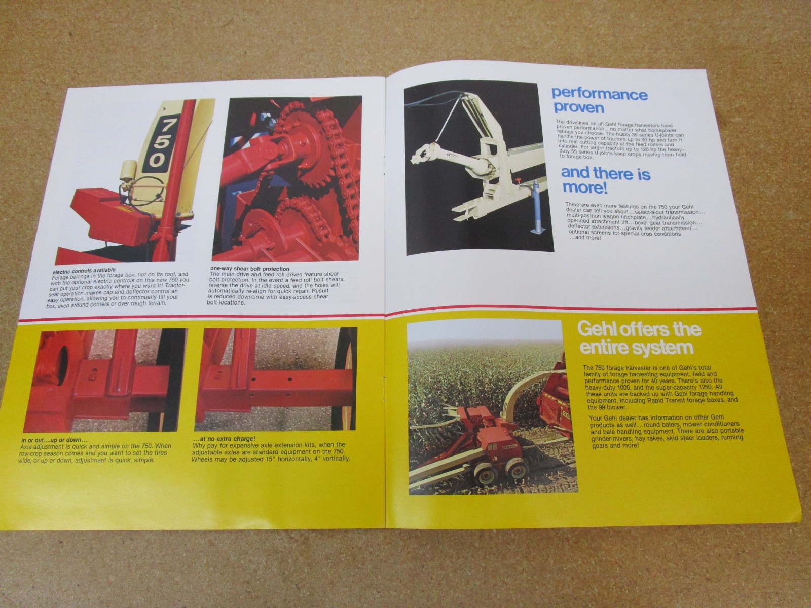1981 Gehl Forage Harvester 750 chopper sales brochure 8pg ORIGINAL farm lit