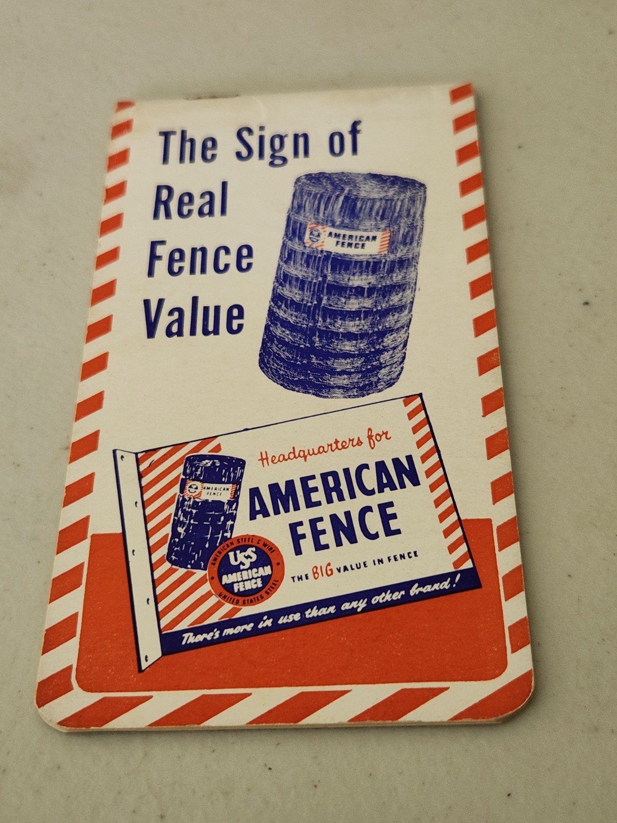 BREMER LUMBER & SUPPLY YARD American Fence Products NOTEBOOK Danville Illinois