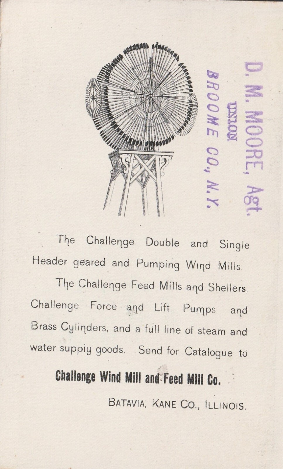 HUGE ARCHIVE Advertising Ephemera Letters – Challenge Wind Mill 1883- Batavia IL