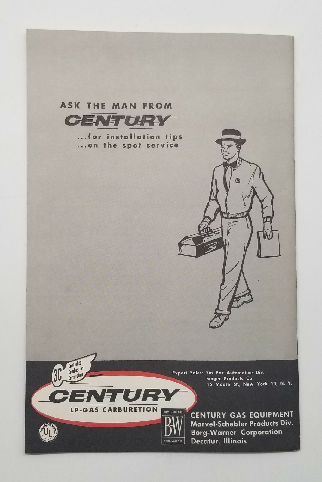 Century LP-Gas Carburetion Tractor Conversion Gas to LP Sales Brochure Pamphlet