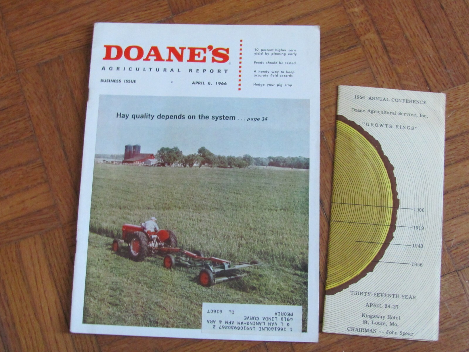 Doane&rsquo;s Agricultural Report Magazine Business Issue 1966 & 1956 Conference