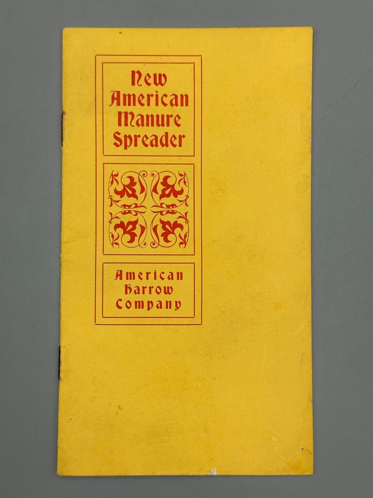 c 1900 NEW AMERICAN MANURE SPREADER Harrow Co. FARM Advertising DETROIT MI