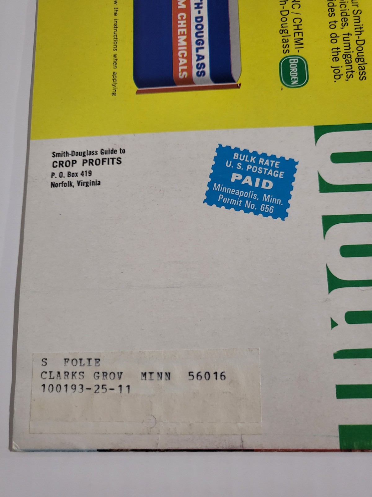 Vintage 1969 Smith-Douglass Guide To Crop Profits BOOKLET IH CASE John Deere