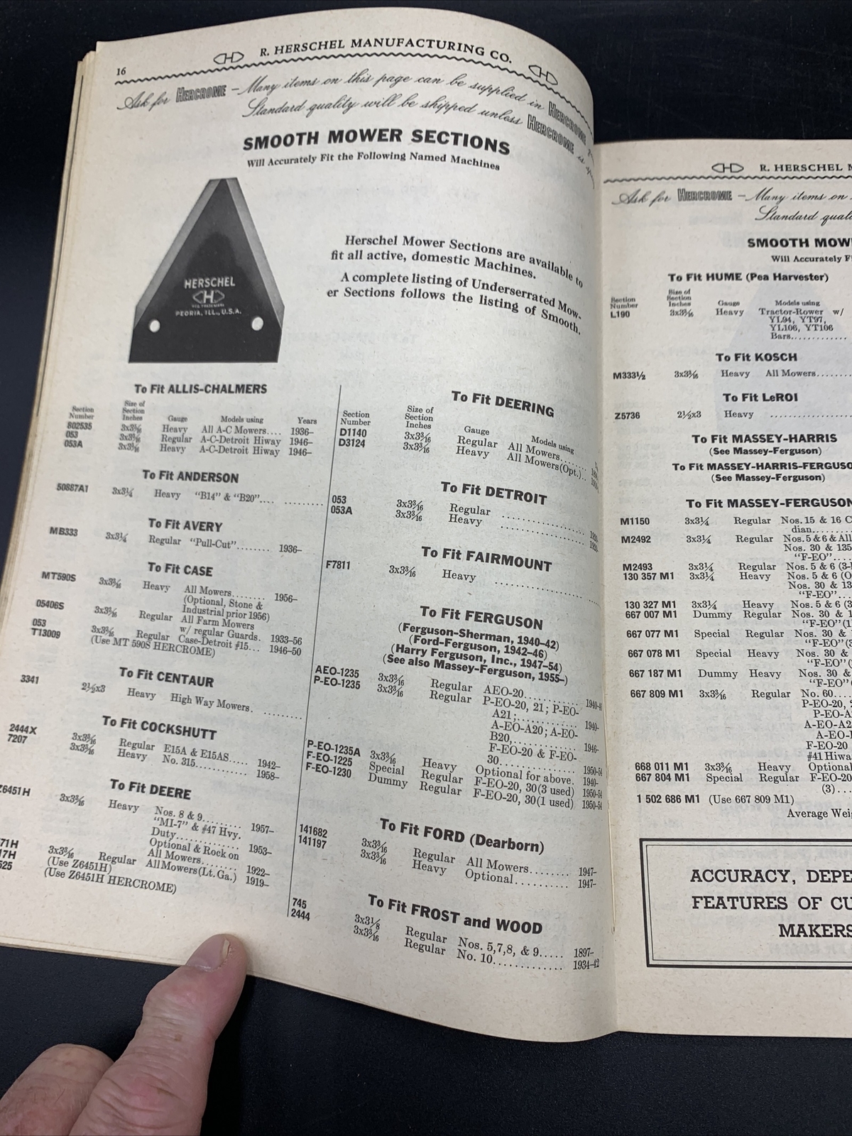 1959 Des Moines Iron Co Repair Parts Catalog Mowers/Combines/Swathers/Harvester