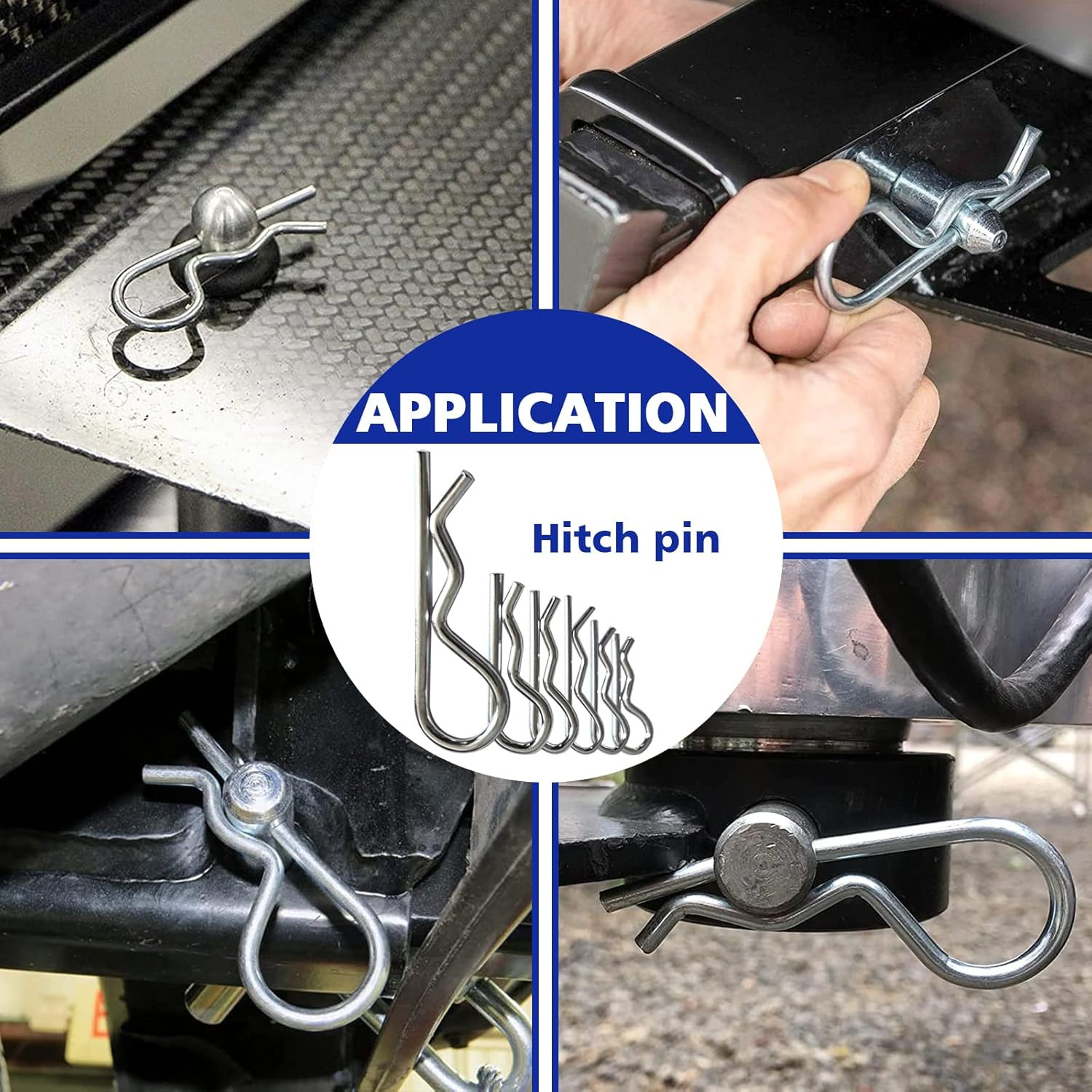 Hitch Pins Clip Pins 190Pcs, Linch and PTO Pins for Trailers Tractors Trucks Tow