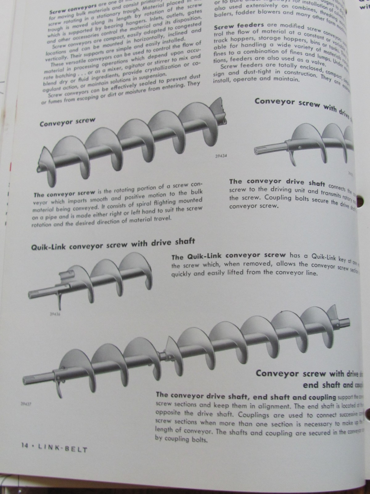 1969 CATALOG LINK BELT SCREW CONVEYORS AND FEEDERS DEALER DECATUR IL