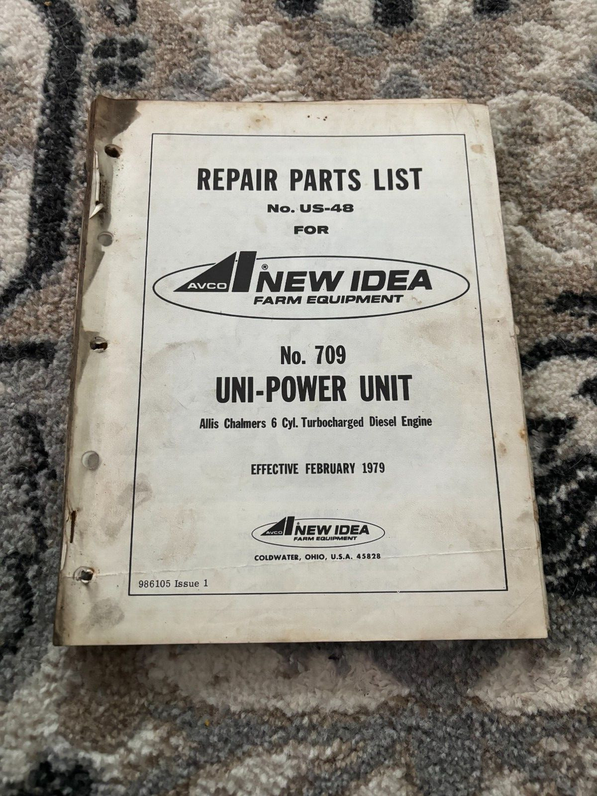 New Idea 709 Uni System Parts Book FCCA24 ver2