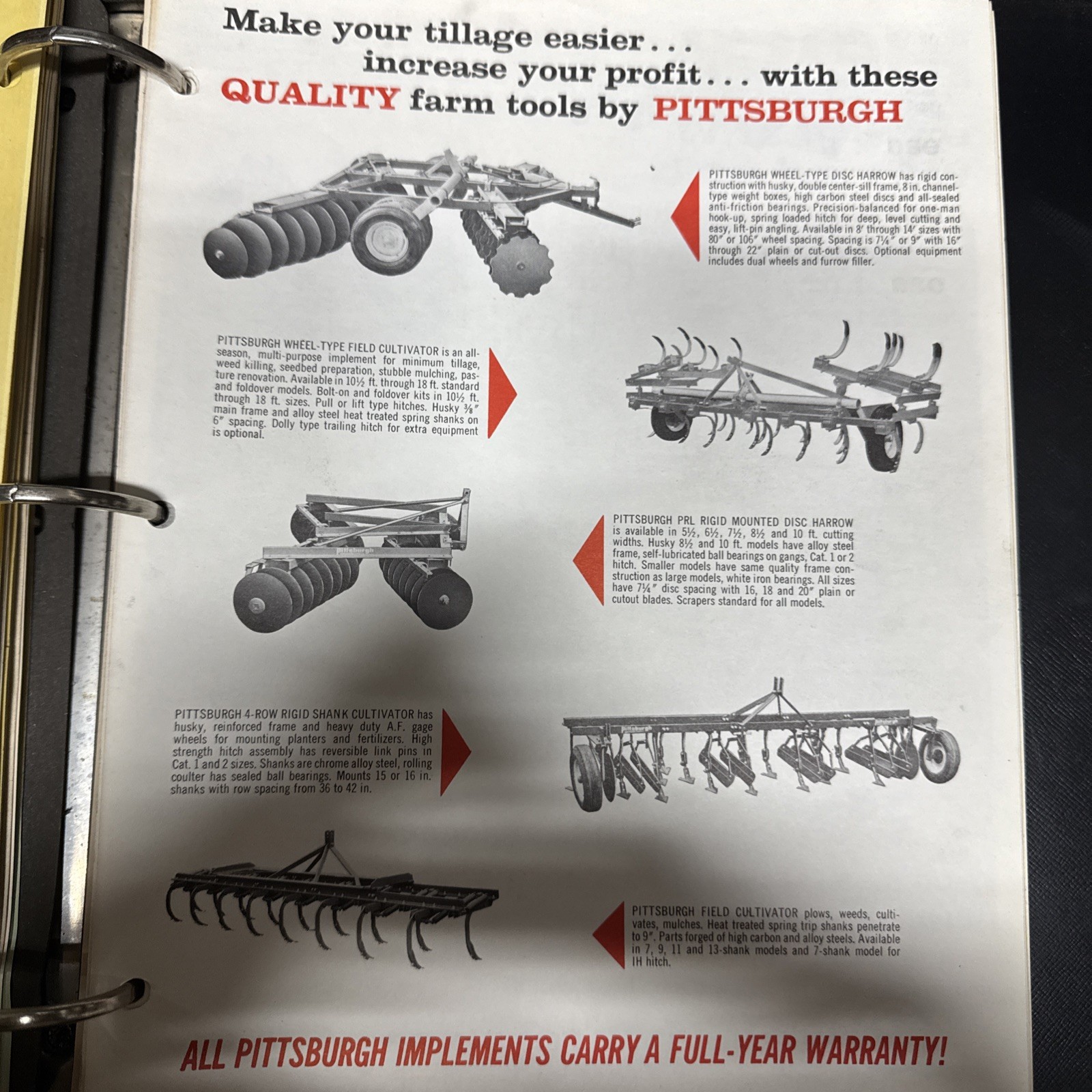 Pittsburgh Forgings Farm Equipment Brochures And Price List