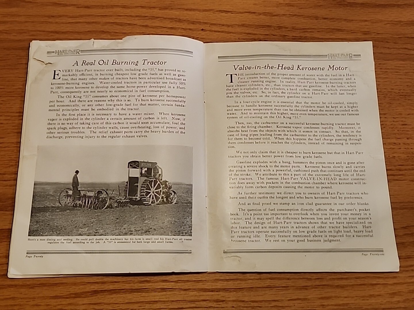 1910&rsquo;s Hart Parr Oilking 35 Prairie Tractor Sales Brochure Catalog Original