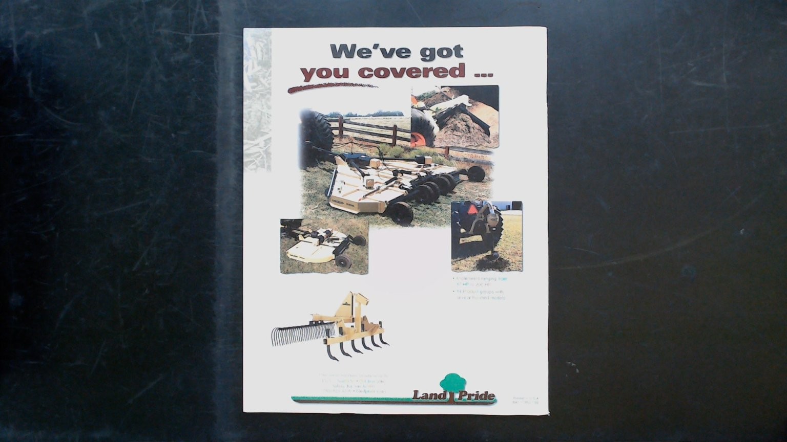 Land Pride Agriculture Brochure Rotary Cutters Grooming Mowers 80s