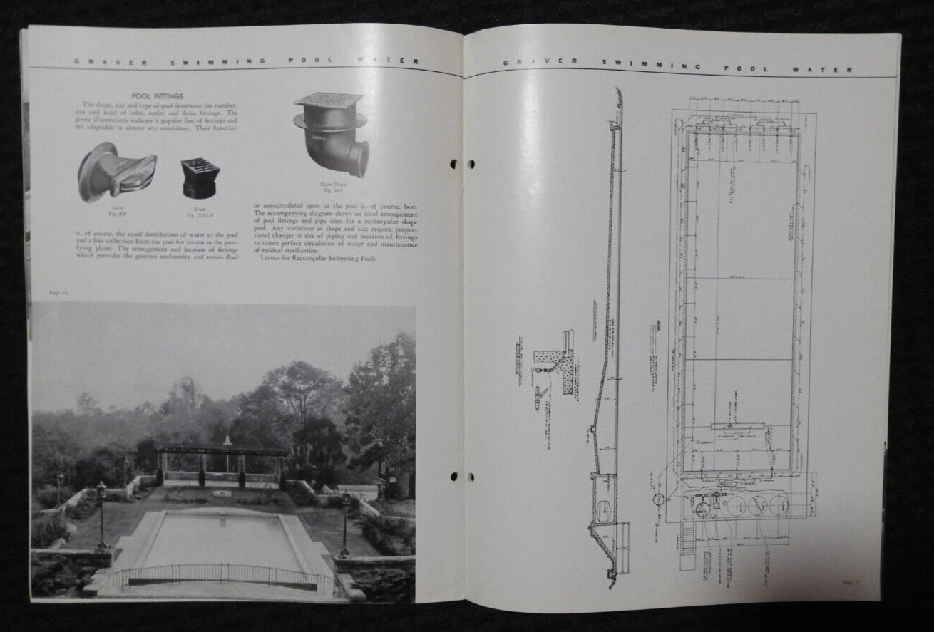 1933 Graver Tank & Mfg Co « Swimming Pool Water Filter » Stearns-Roger Denver Co
