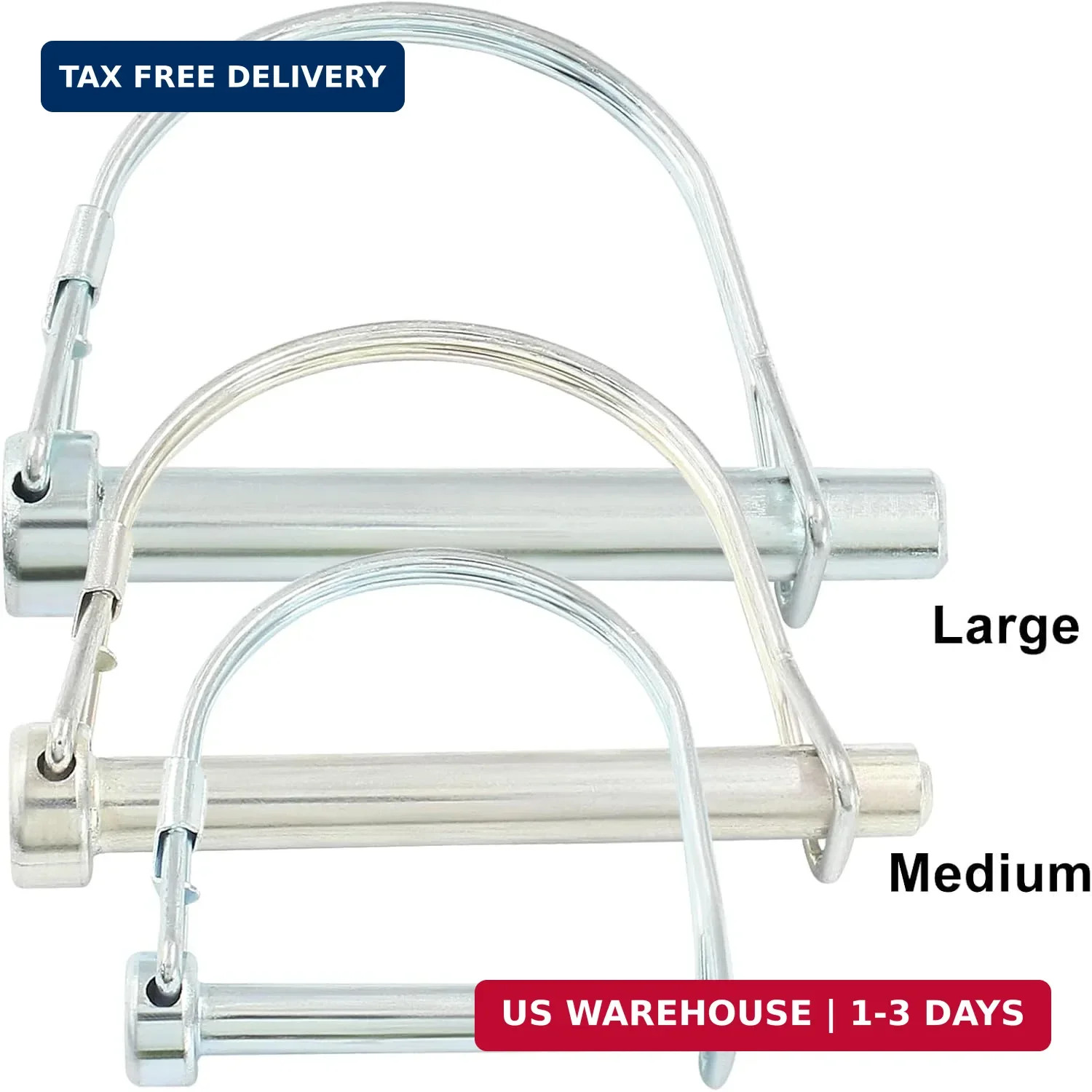 Murtenze Trailer Coupler Pin 5/16 inch x 2.75 inch, Zinc Plated Wire Lock Pin Ro