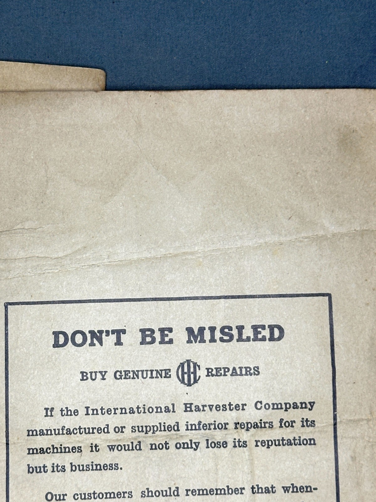McCormick-Deering Tractor Disk Harrow No. 5 – Set Up & Operating Instructions