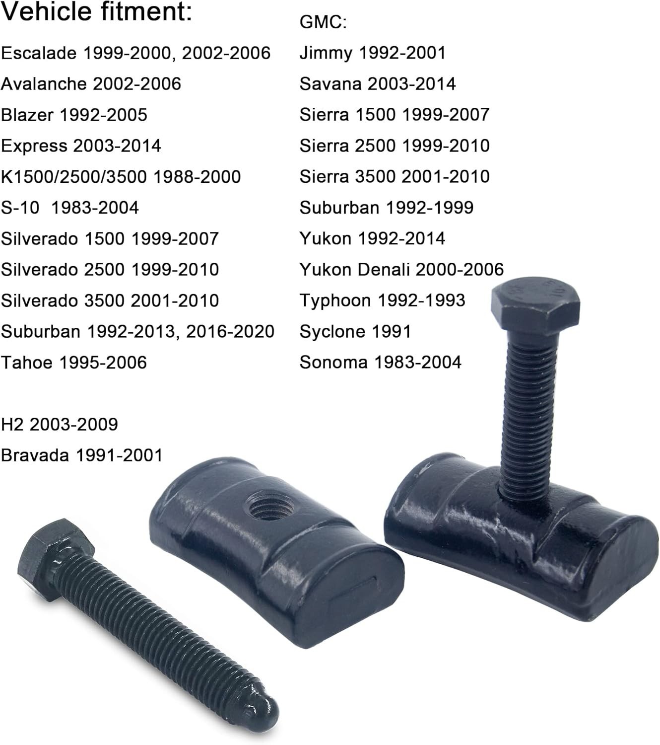 Torsion Bar Adjustment Blocks & Bolts for Chevy SUV & Trucks – Full Thread Set