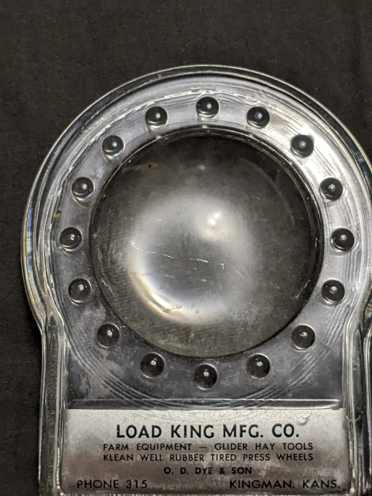 Kingman Kansas Farm equipment advertising paperweight