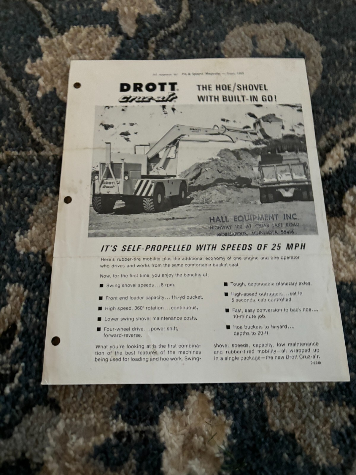 Drott Cruz-Air Hoe Shovel Brochure FCCA24