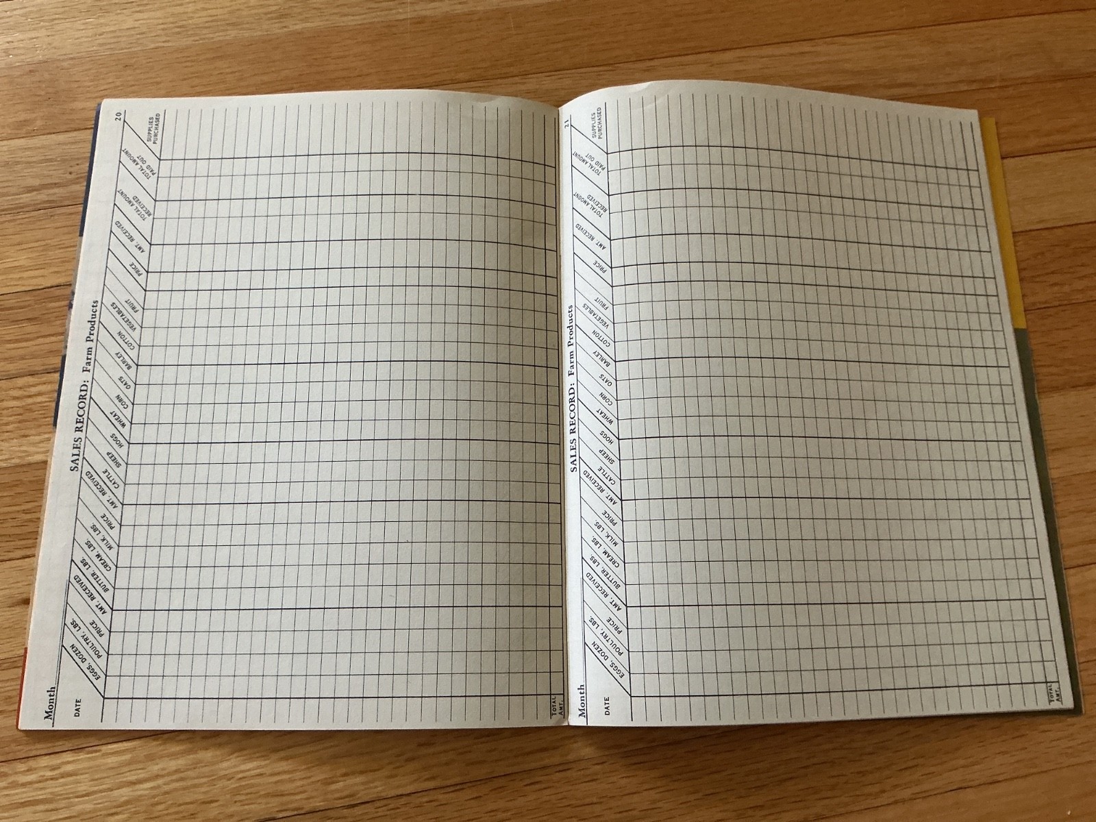 Vtg. 1941 Farm Acct. Record Book – Carey’s & Pierce Farmers Co-op – Pierce, NE.