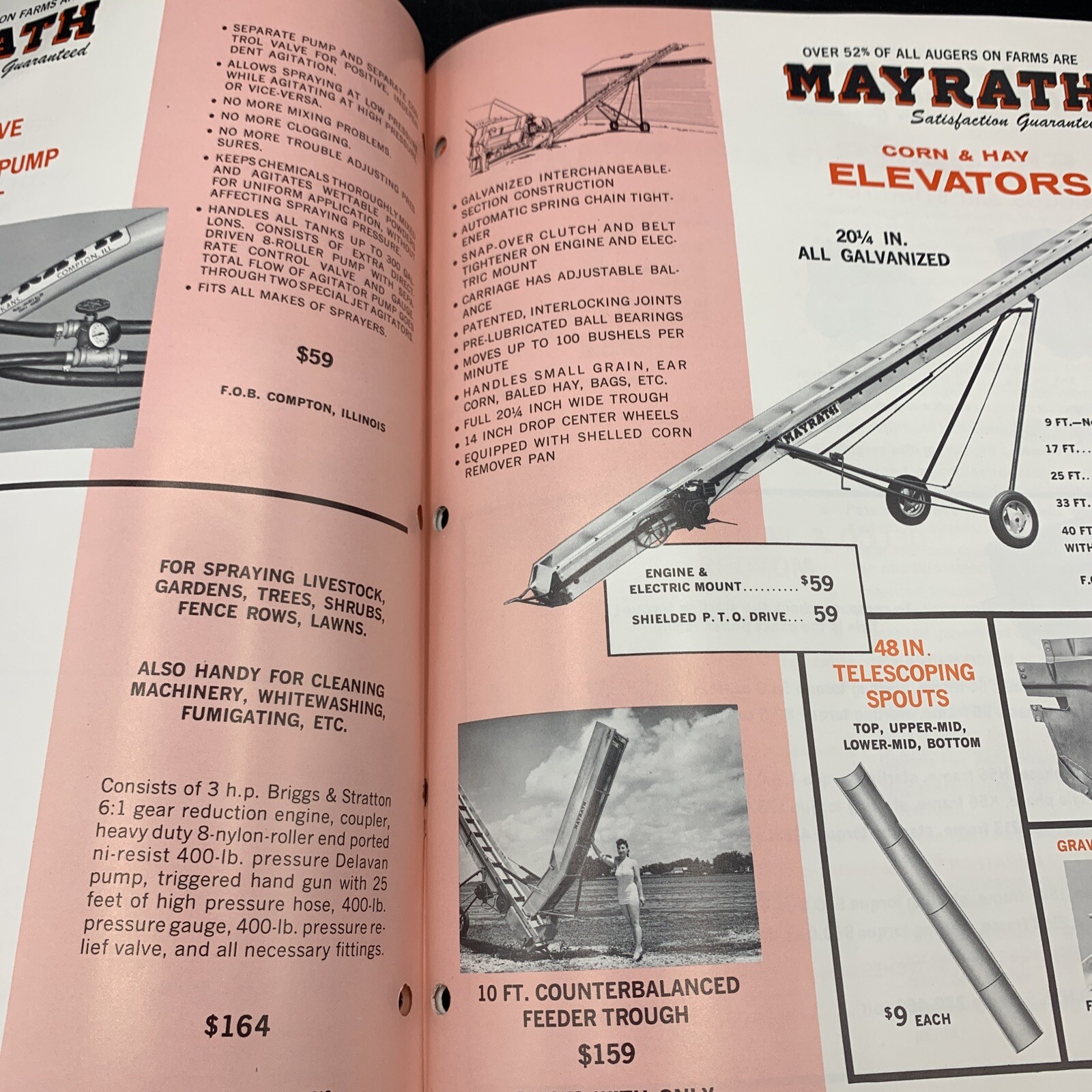 Original 1966 Mayrath Company Farm Equipment Brochure-16 Pages-Compton IL