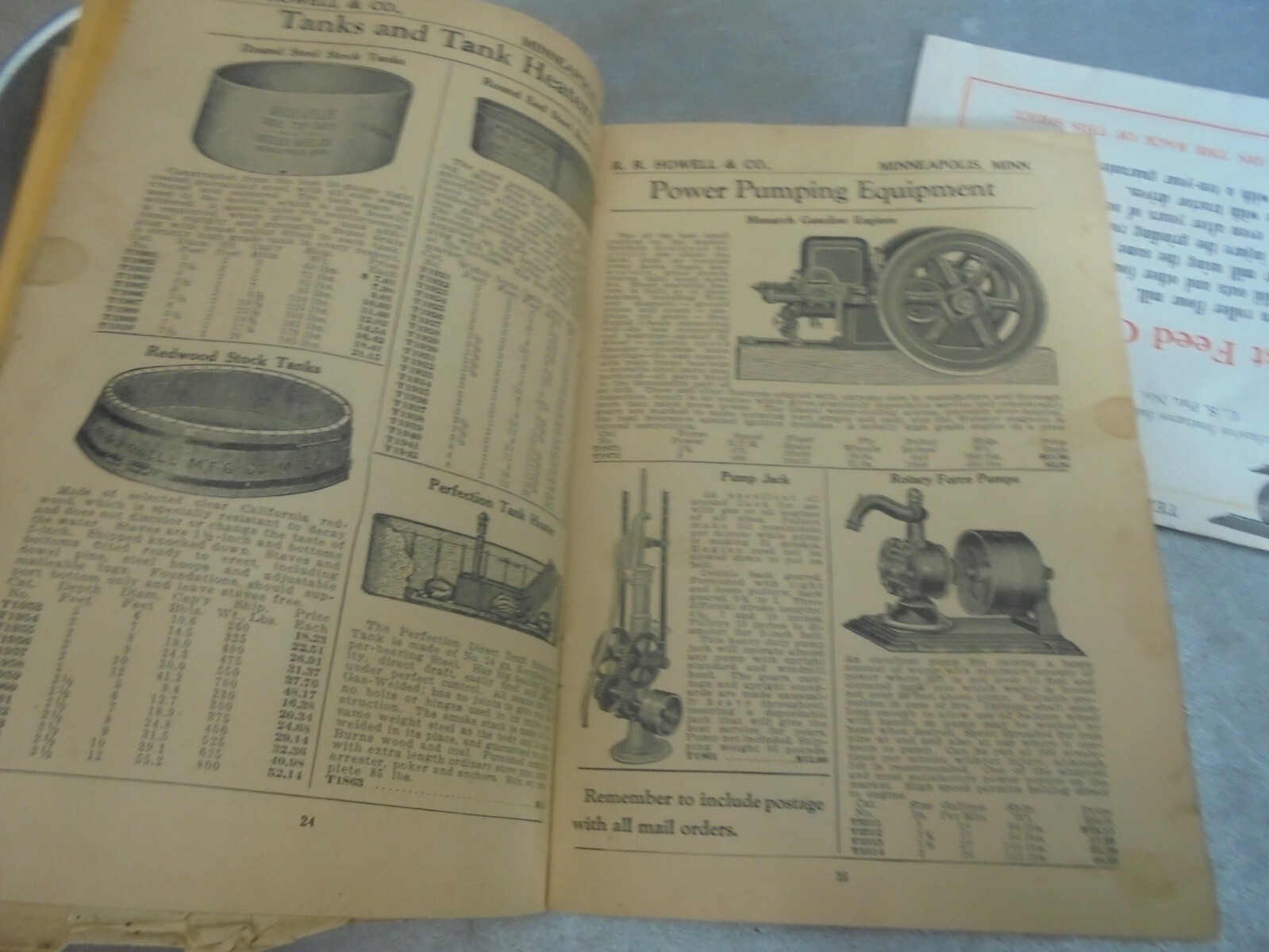 Vintage 1924 R. R. Howell & Co. Thresher & Tracto Supplies & Specialties Catalog