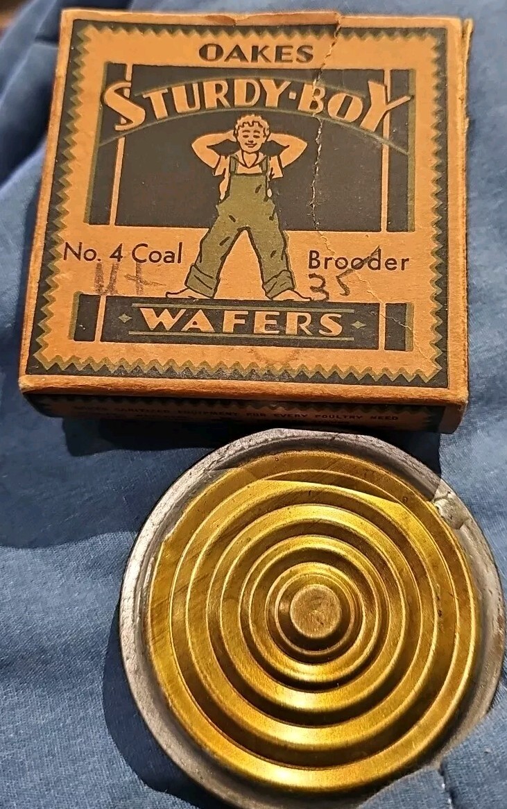 Vintage Advertising Sturdy Boy No. 4 Coal Brooder Wafers In Original Box!