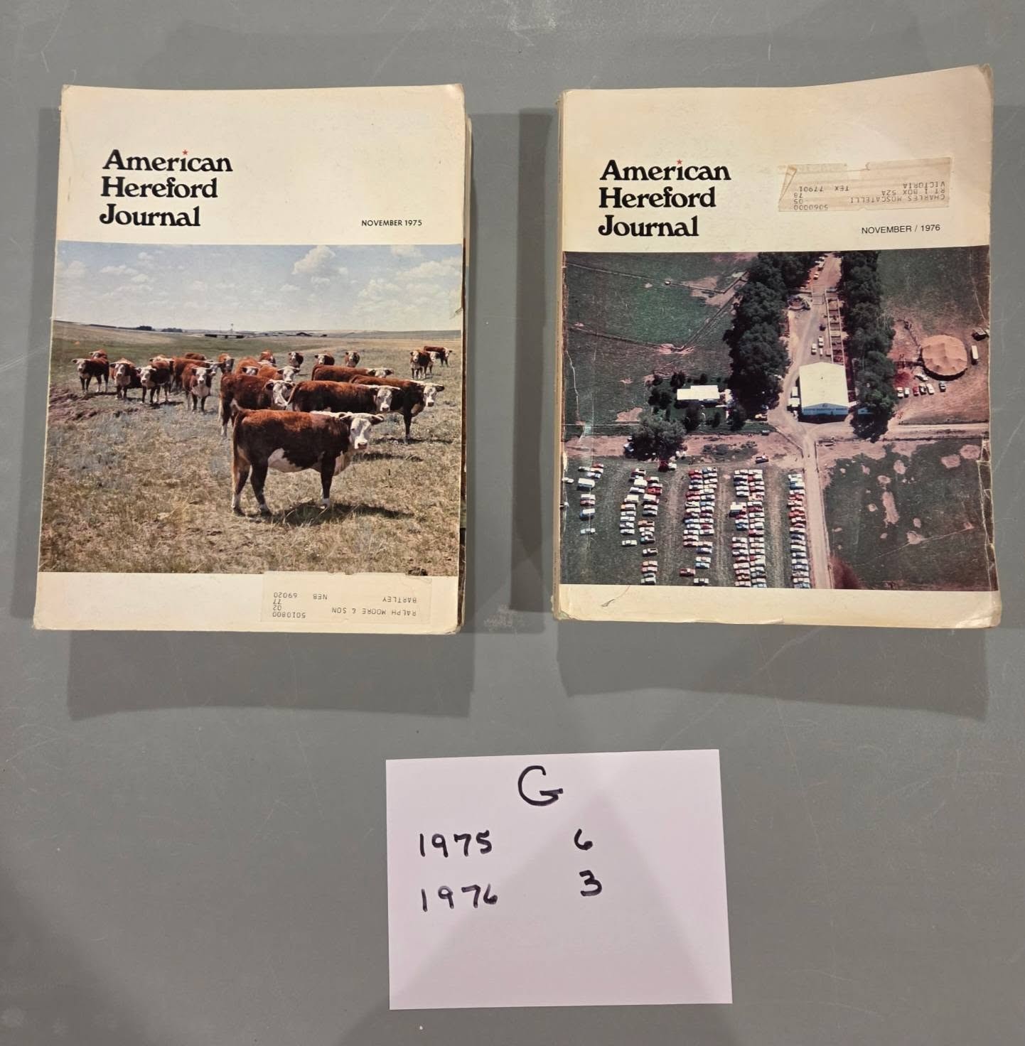 VINTAGE HEREFORD JOURNALS 1950-2001