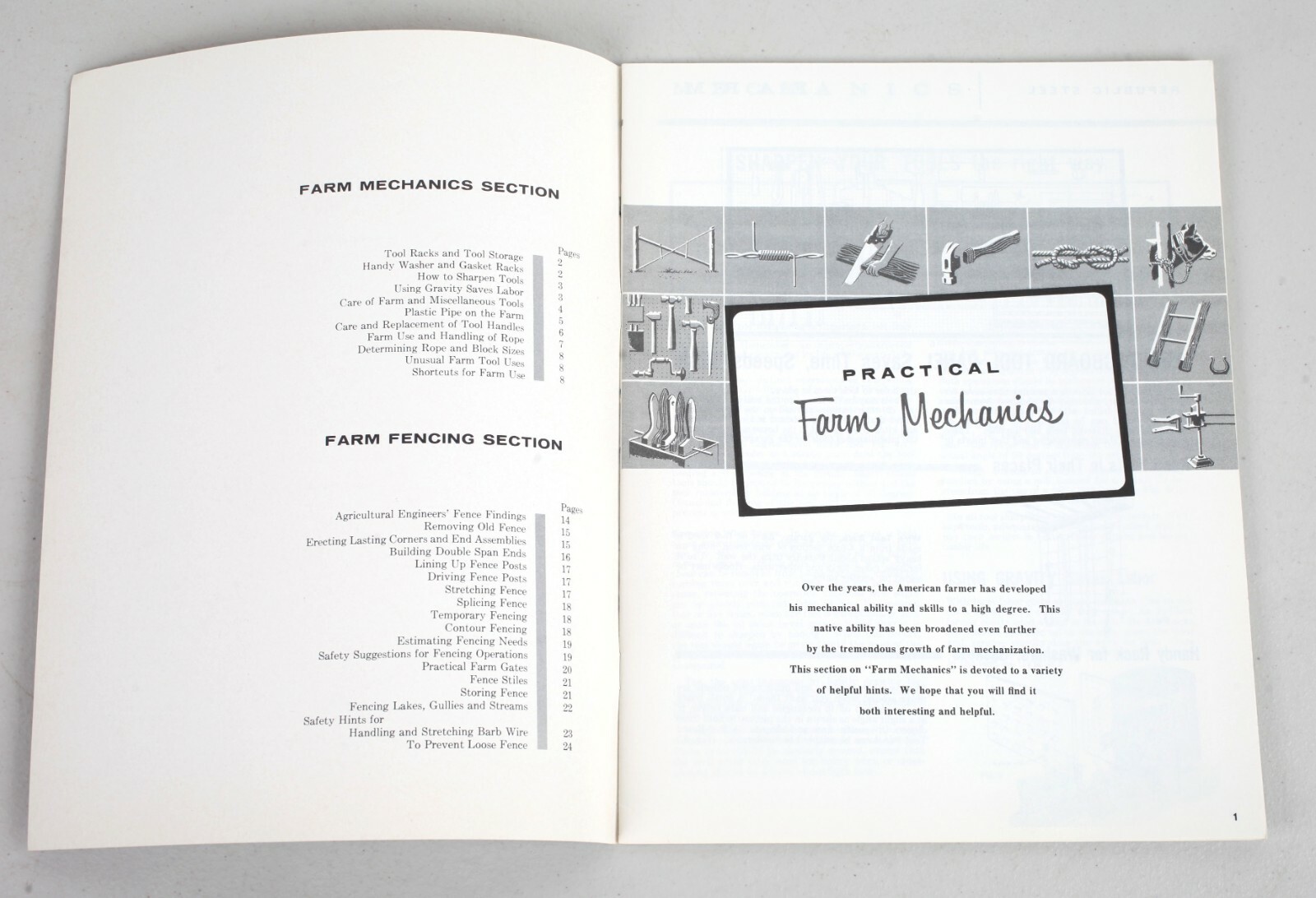 Vintage 1950s Republic Steel Wire Division Farm Mechanics & Fencing Catalog