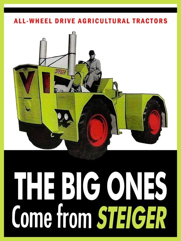 Steiger All Wheel Drive Farm Tractors – THE BIG ONES! New Metal Sign: 9×12&Prime;