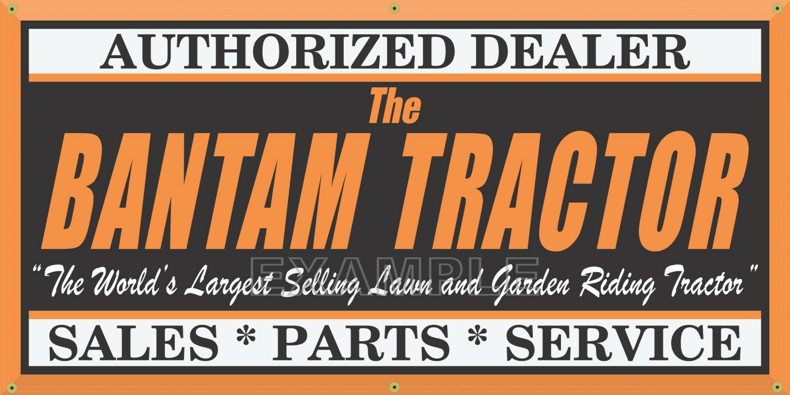 BANTAM LAWN GARDEN TRACTORS EQUIPMENT DEALER SALES VINTAGE SIGN REMAKE BANNER