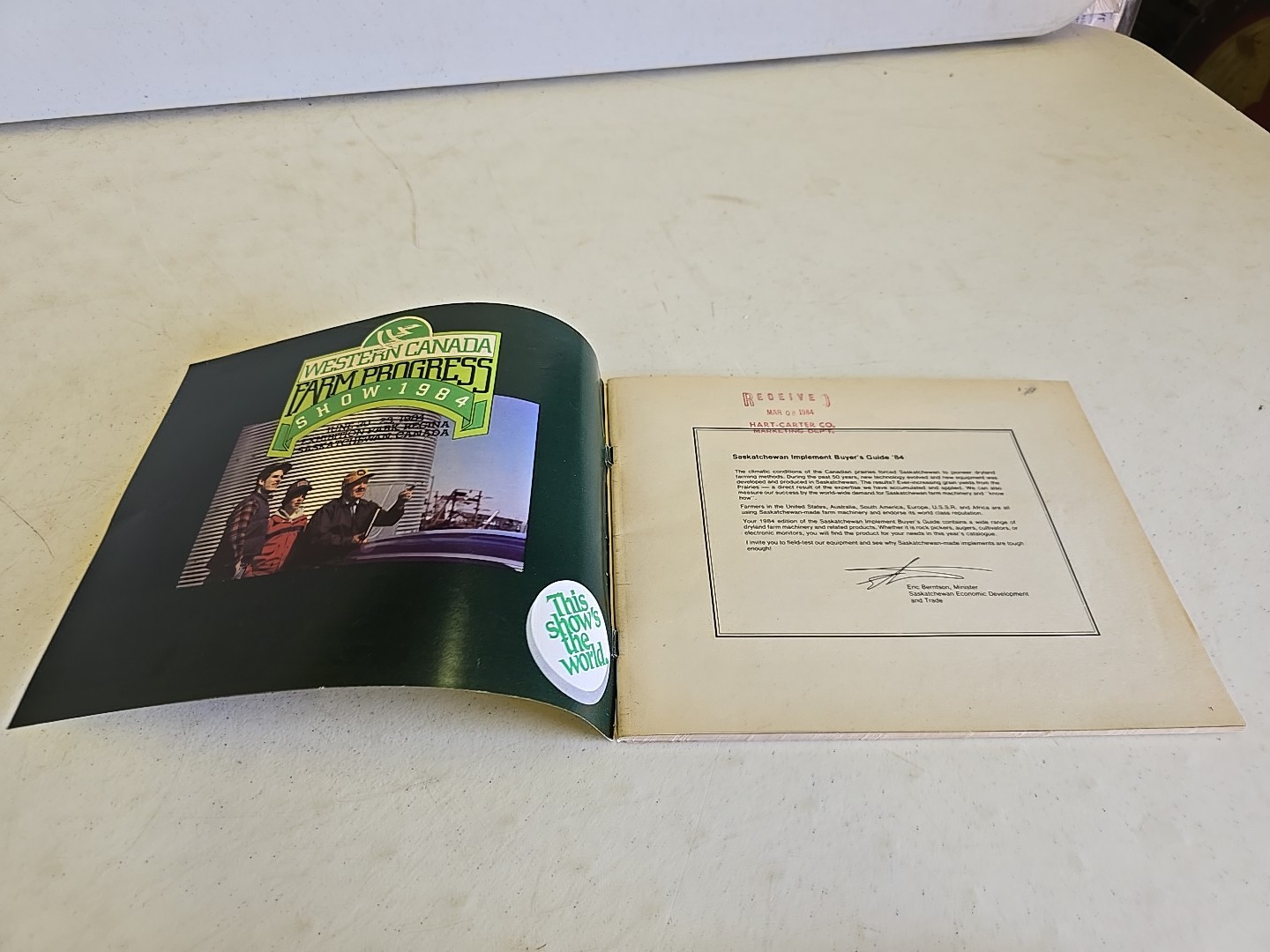 Vintage 1984 Saskatchewan Canada Implement Buyers Guide Advertising Brochure
