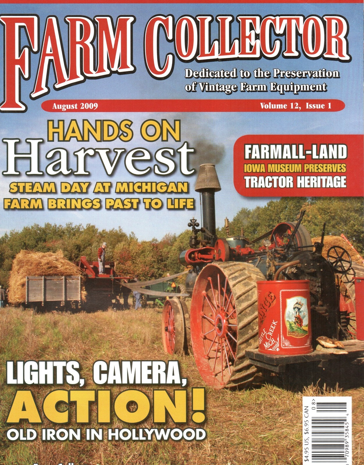 1930-40s Threshing in Manitoba, SEARS Economy Tractor, Sandwich Engine