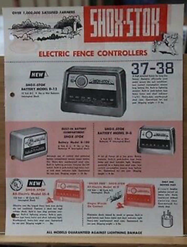 Dealer Brochure Shox Stok Electric Fence Controllers Spencerville Indiana IN