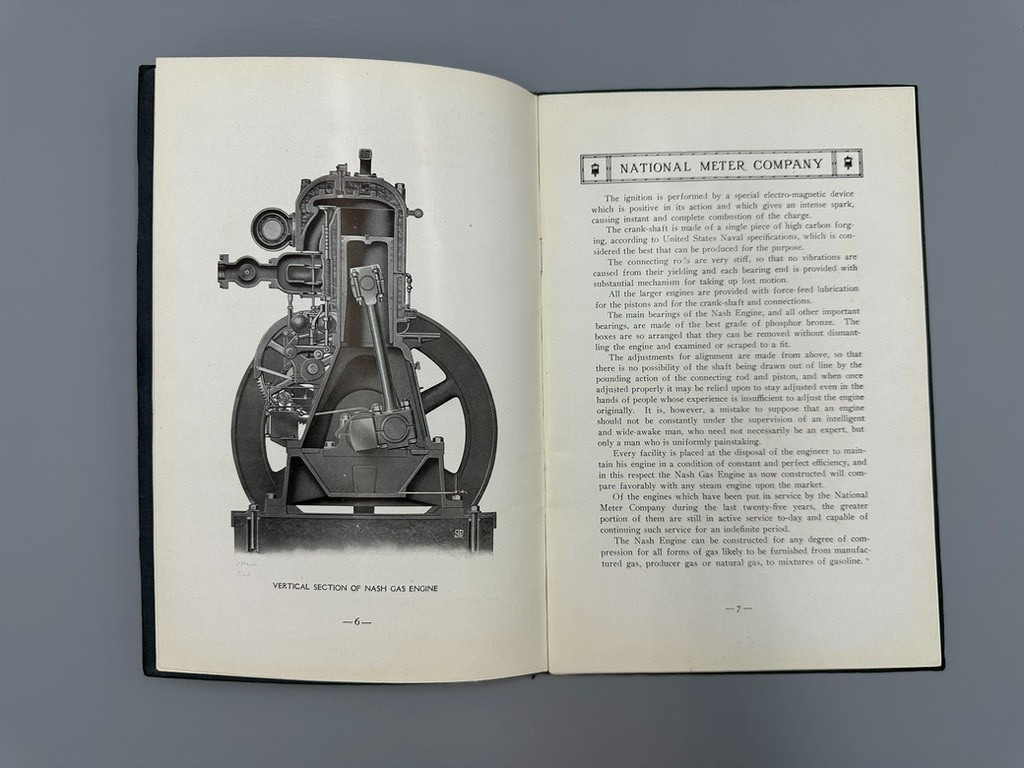 1908 NASH GAS ENGINES National Meter Co CATALOG Antique Advertising