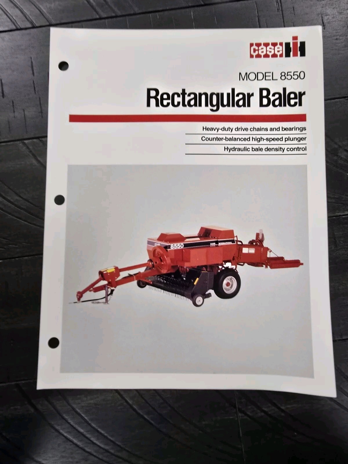 1990s 8550 Rectangular Baler Dealer Spec Sheet Case IH International Harvester