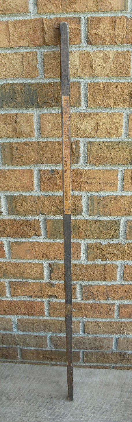 Antique Black Hawk Spreaders and Corn Planter Salesman Oak Wood Sample