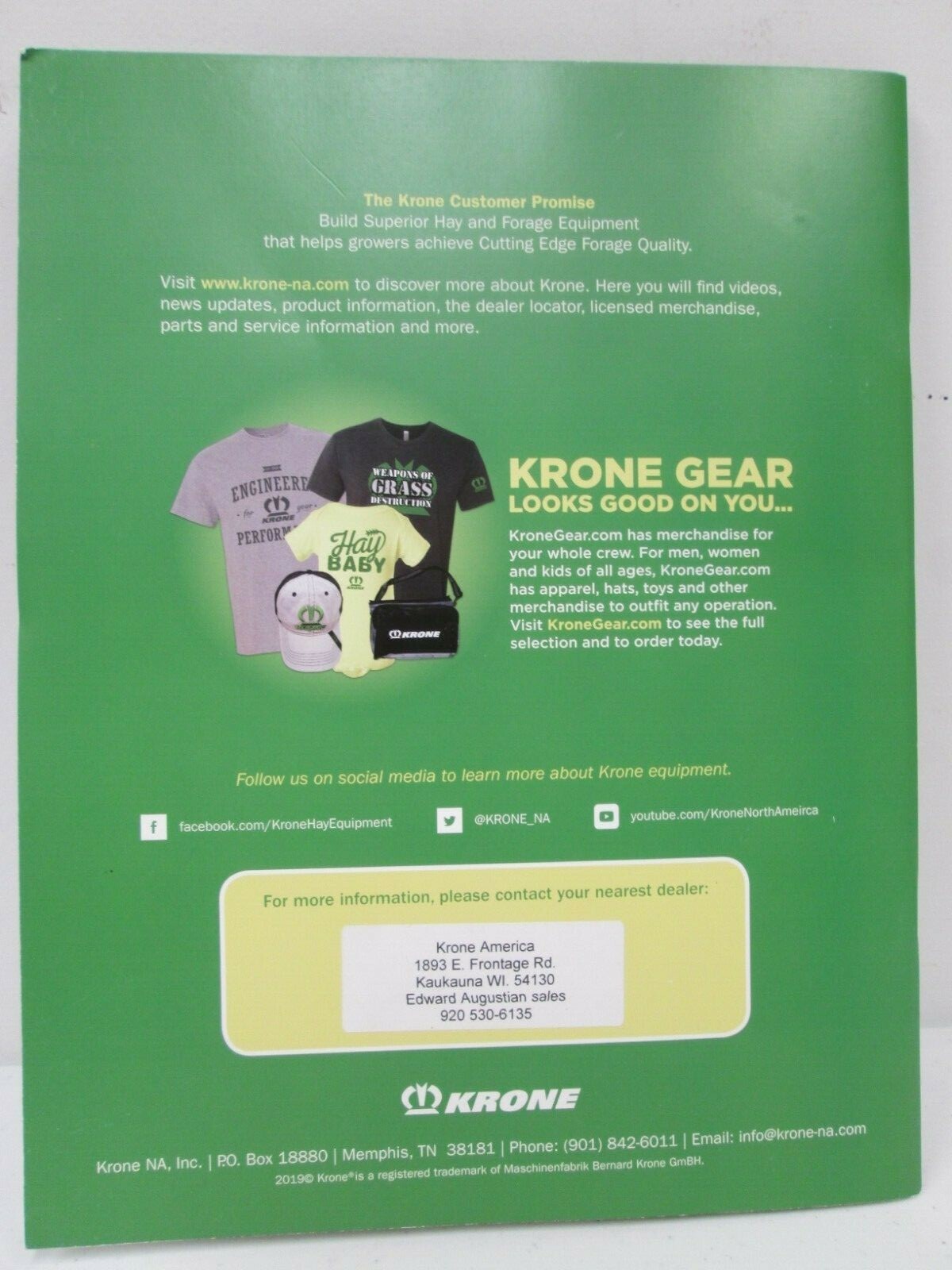 Krone 2019 Product Overview Sales Brochure Booklet Agriculture Tractors Mowers