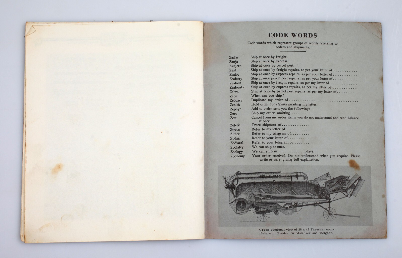 Vintage 1951 Belle City Threshers Repair Parts Catalog Racine Wisconsin