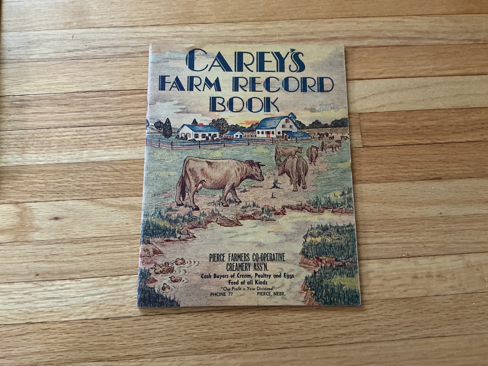 Vtg. 1941 Farm Acct. Record Book – Carey’s & Pierce Farmers Co-op – Pierce, NE.