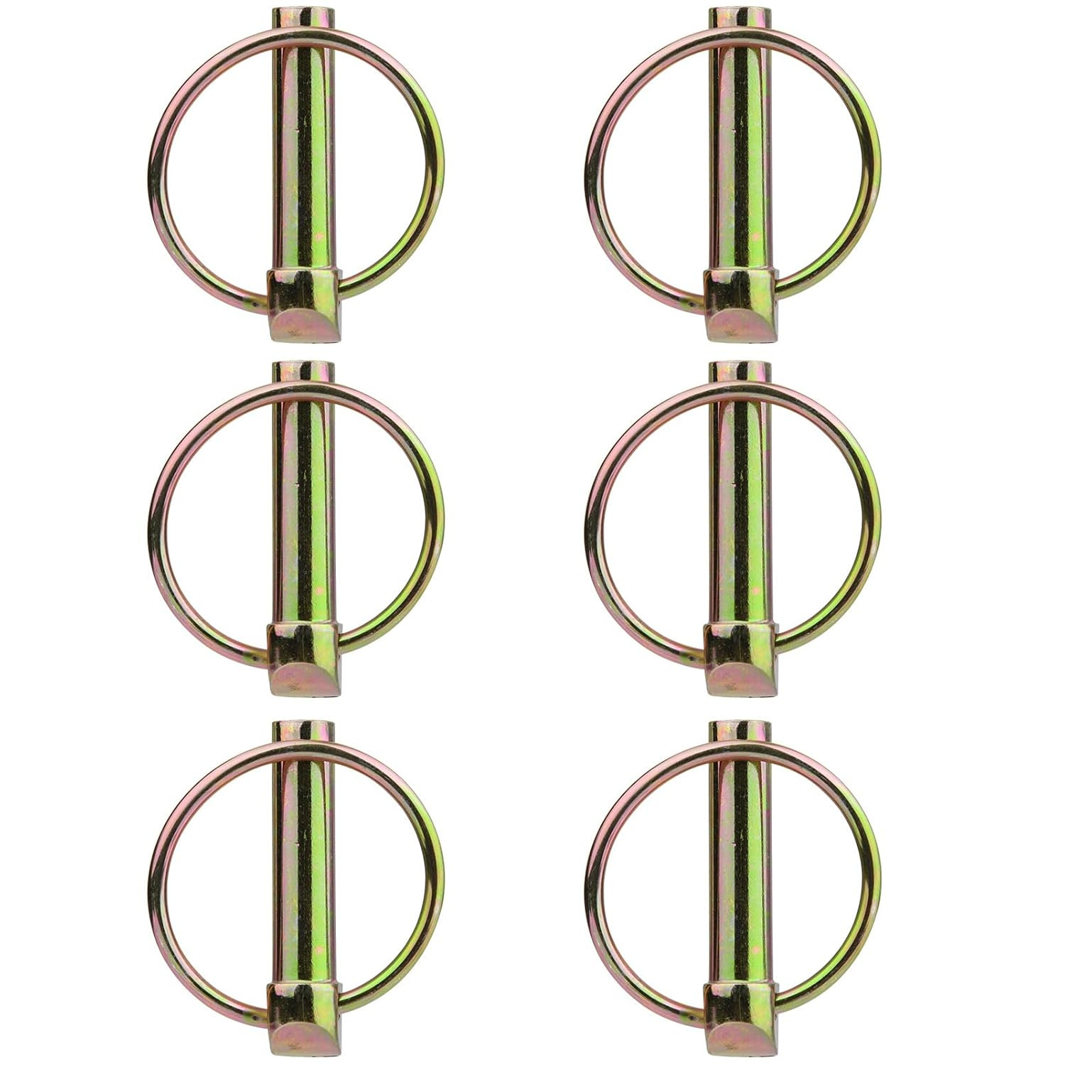 6PCS Heavy Duty PTO & Hitch Pins with Clips for Trucks & Trailers