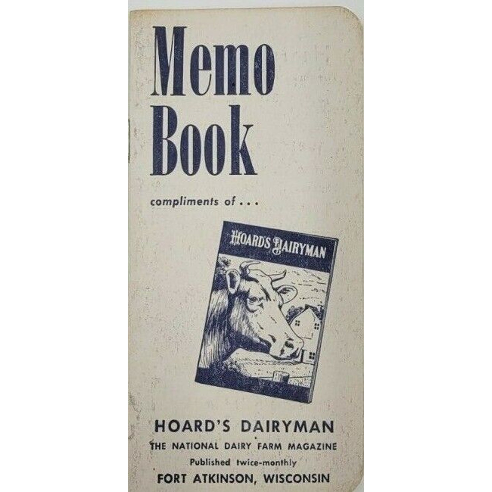 Vintage 1963 Hoard&rsquo;s Dairyman Advertising Notebook Fort Atkinson Wisconsin