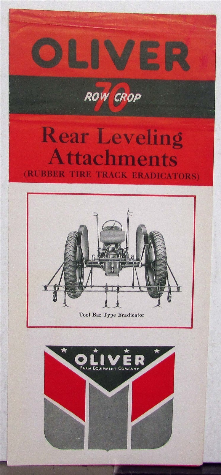 1938 Oliver Rear Cultivator Specifications Agricultural Sales Folder
