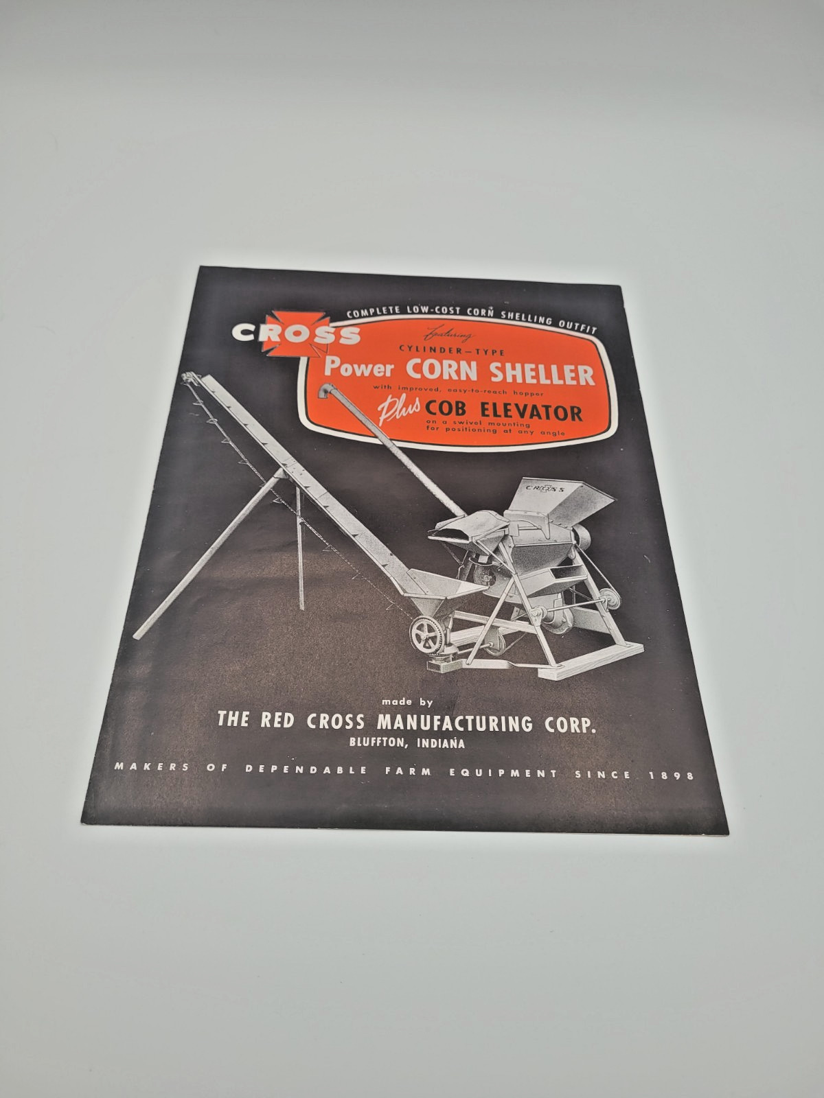 1948 Red Cross Corn Sheller & Cob Elevator Sales Brochure Farm Vintage