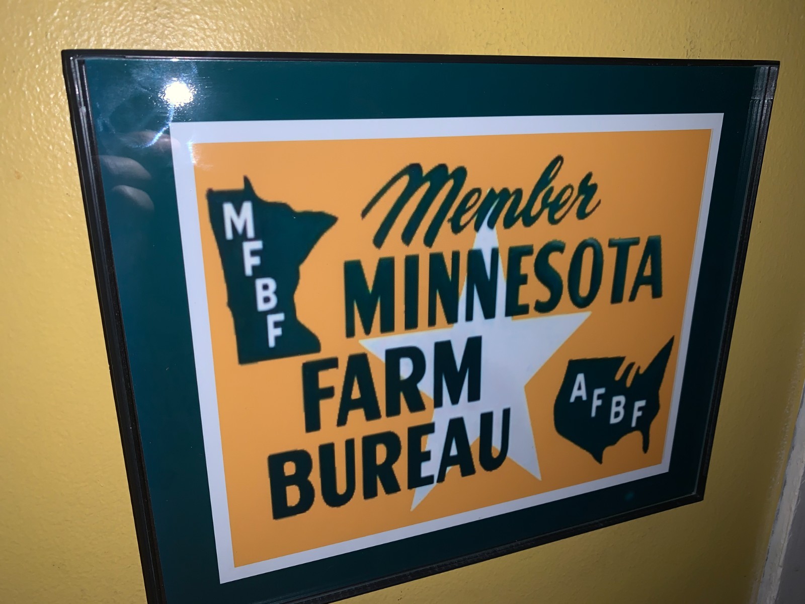 Minnesota Farm Bureau Insurance Barn Farmer Advertising Sign