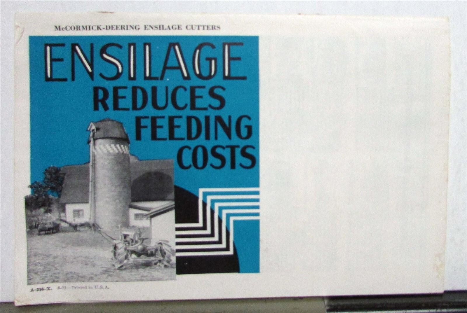 1934 International Harvester McCormick-Deering Ensilage Cutters Sales Mailer