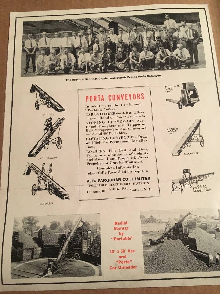 VTG FARQUHAR IRON AGE FARM MACHINERY CATALOGUE Advertising GREYHOUND conveyor