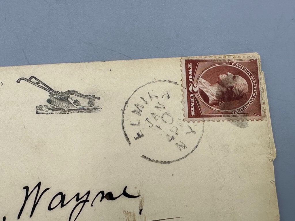 c 1900 CLIPPER CHILL PLOW Co ELMIRA NY Farm Advertising Illustrated Postal Cover